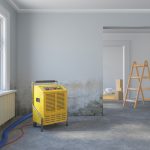 Leerer skandinavischer Raum - Luftentfeuchter, 3D Rendering